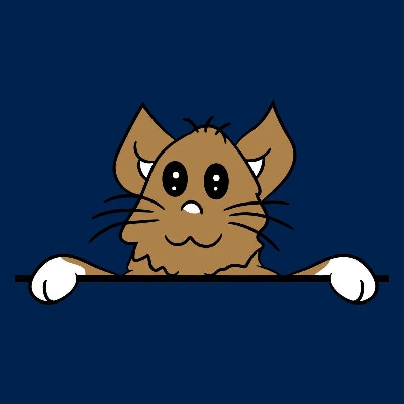 Jolie petite chatte jetant un coup d’œil caché derrière le mur