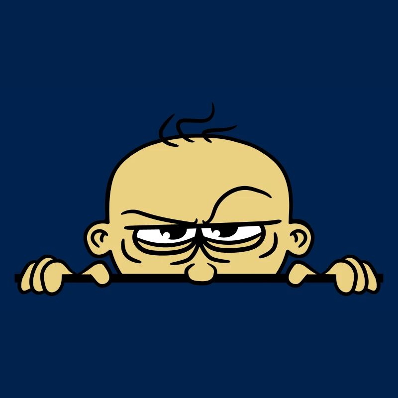 boeses face hide wall shield funny comi