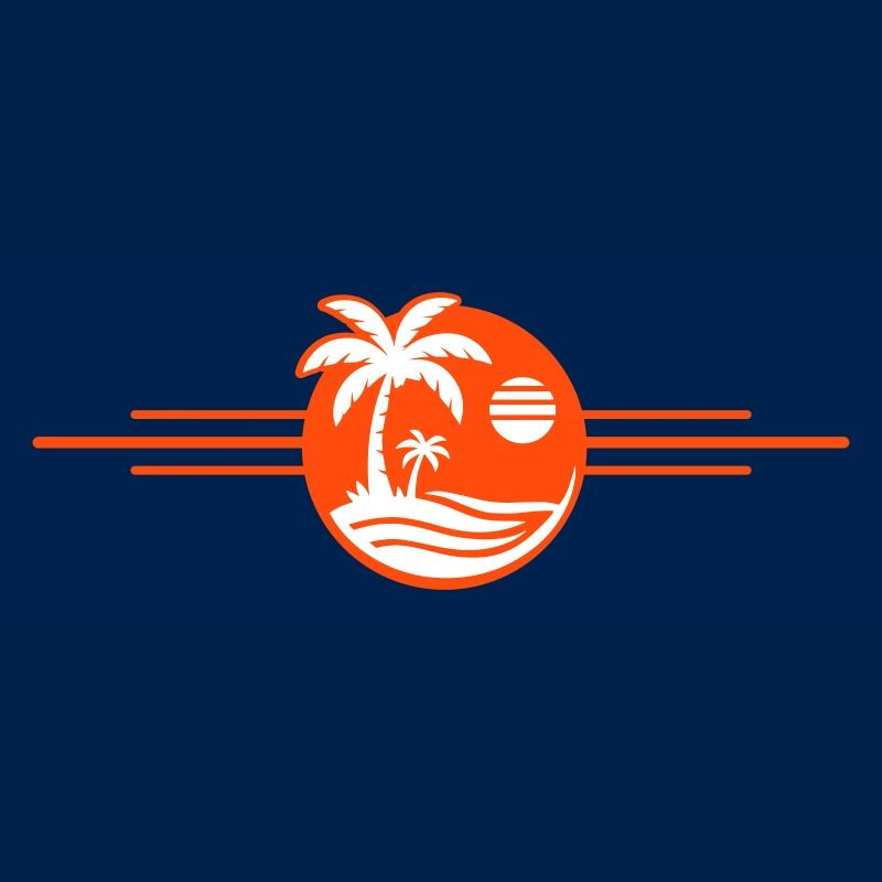 Beach Palm Trees Sea