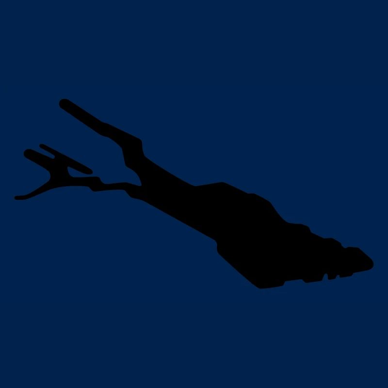 Silhouette de Bodensee – Contour du lac de Constance