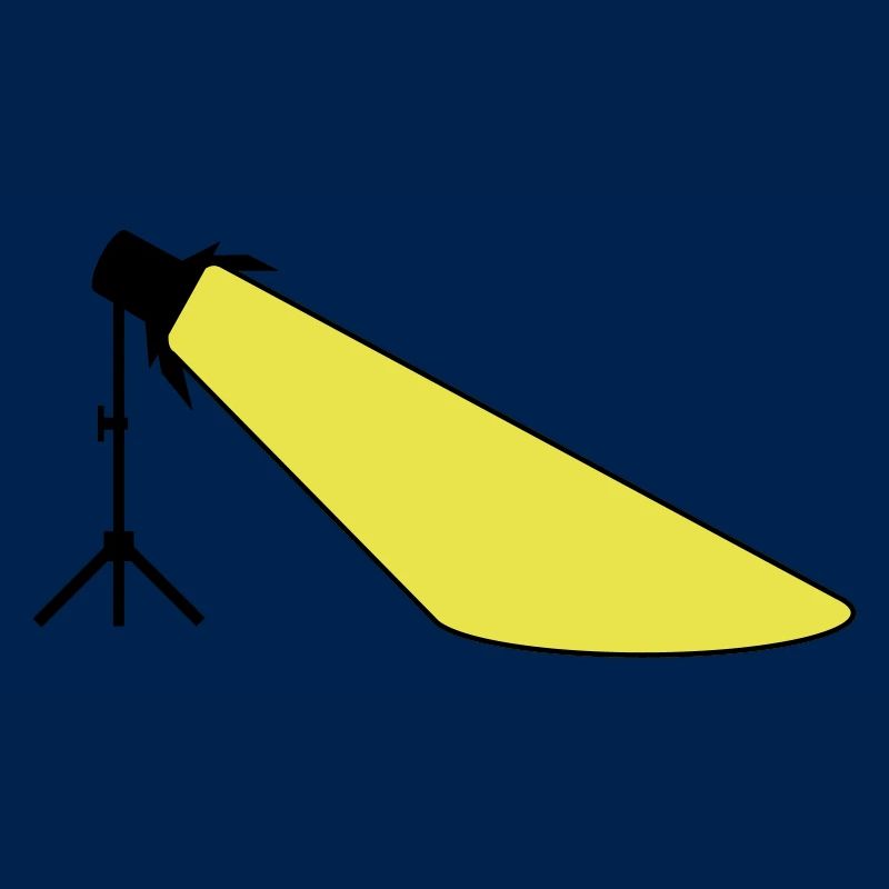 Projecteurs sur support avec cône de lumière bicolore