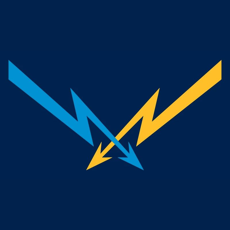 2 blitze muster elektrisch strom energie starkstro