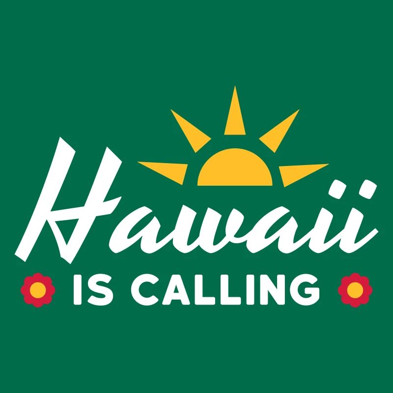 Hawaï appelle (soleil, rayons du soleil, fleurs)