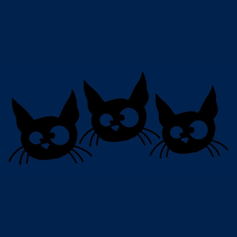 Three Cats Squint Funny 3 Crazy Grimaces