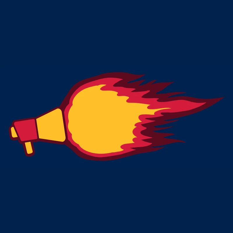 Fire Flame Megaphone Symbol