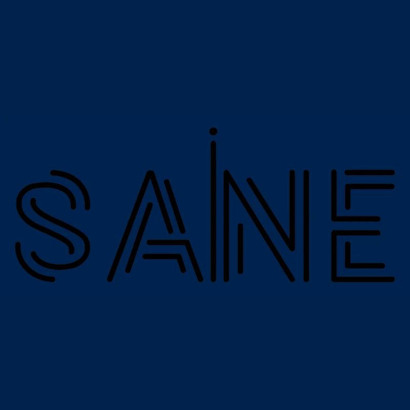 Conception de logo de texte « sain », texte imprimable, déclaration