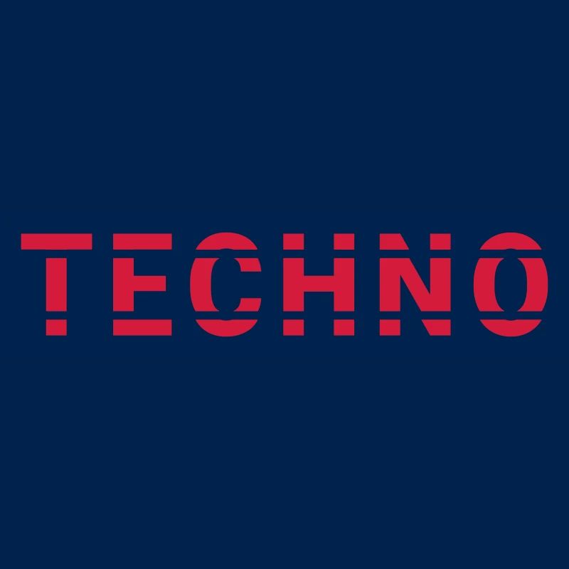 Design de lettrage techno pour ravers et électro