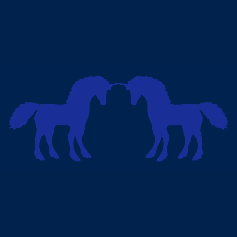 2 Einhörner Silhouette Kampf Duell Team Freunde