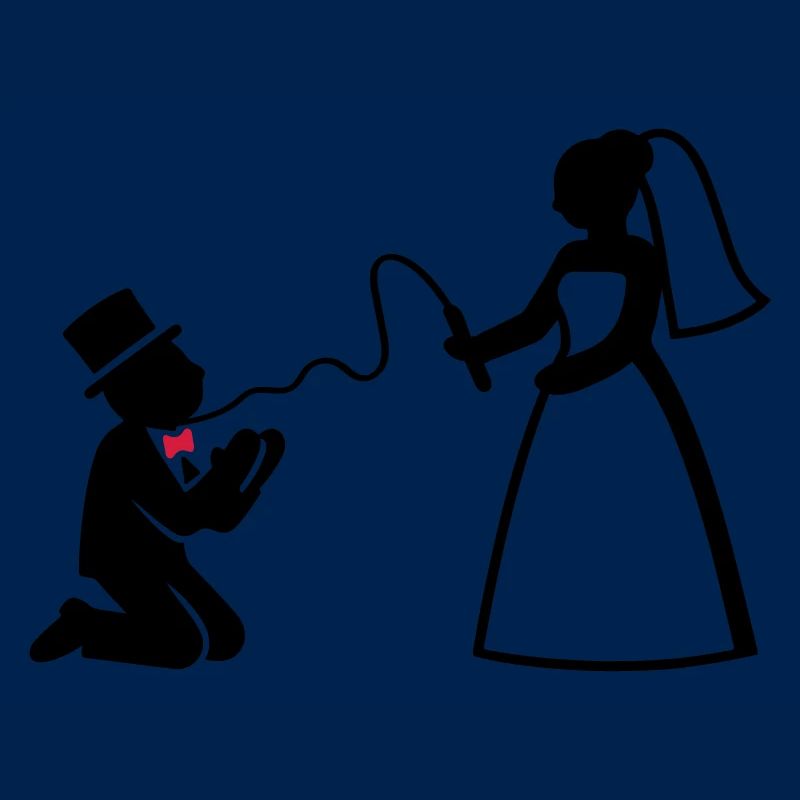 Brautpaar Ehe Paar Peitsche Hochzeit