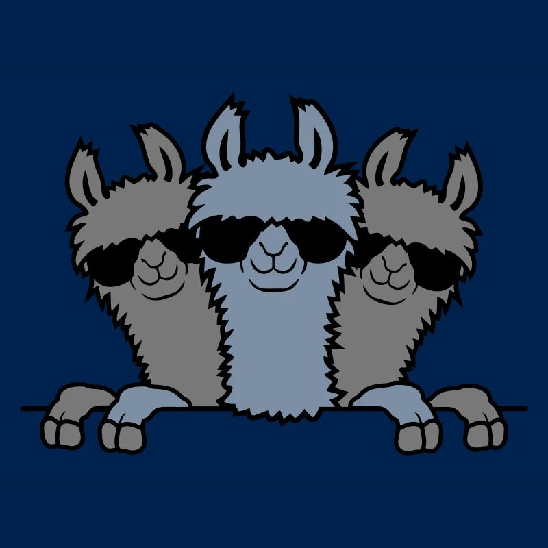 Lamas Freunde hinter Mauer