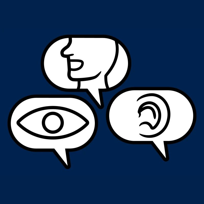 See Speak Hear Speech bubbles