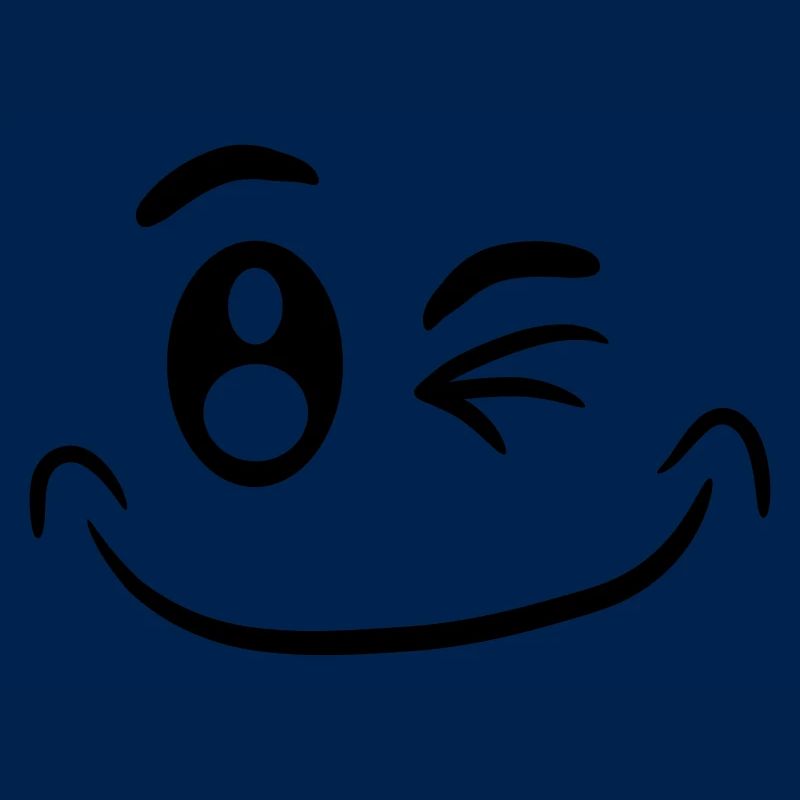 Comic face funny smiley winking