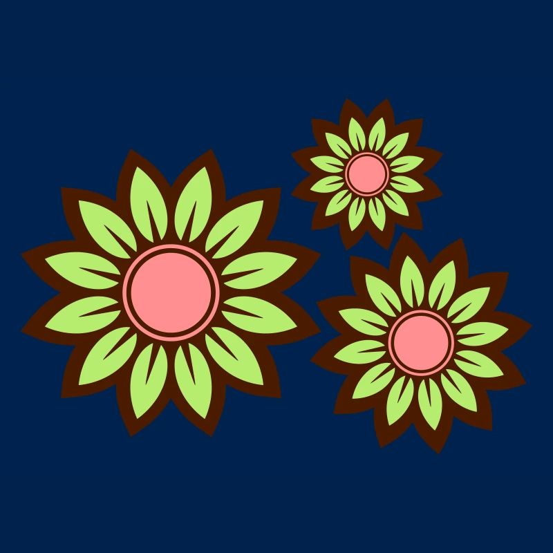 Trio tranquille: Fleurs vert menthe