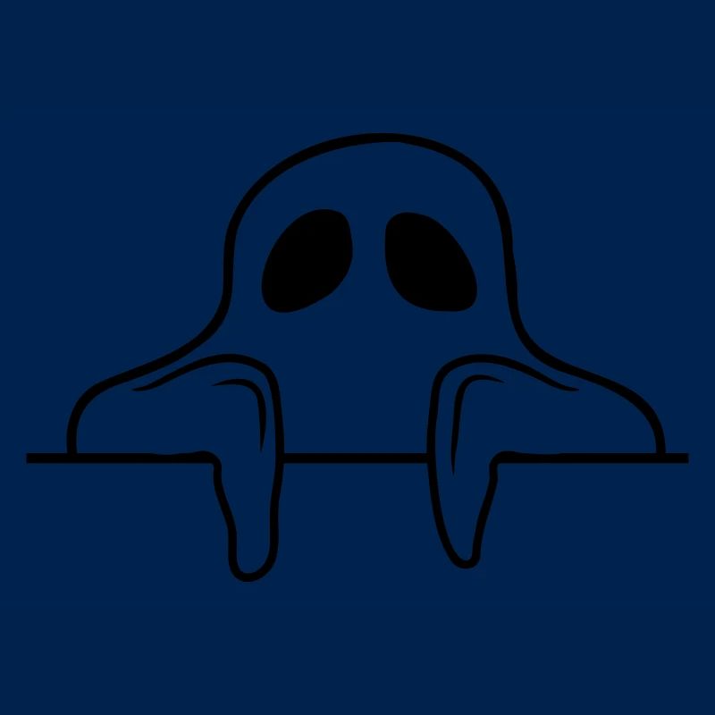 Comic Geist hinter Mauer