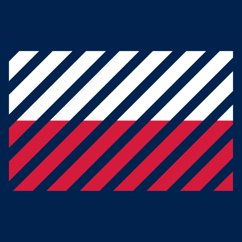 Drapeau rayé Pologne