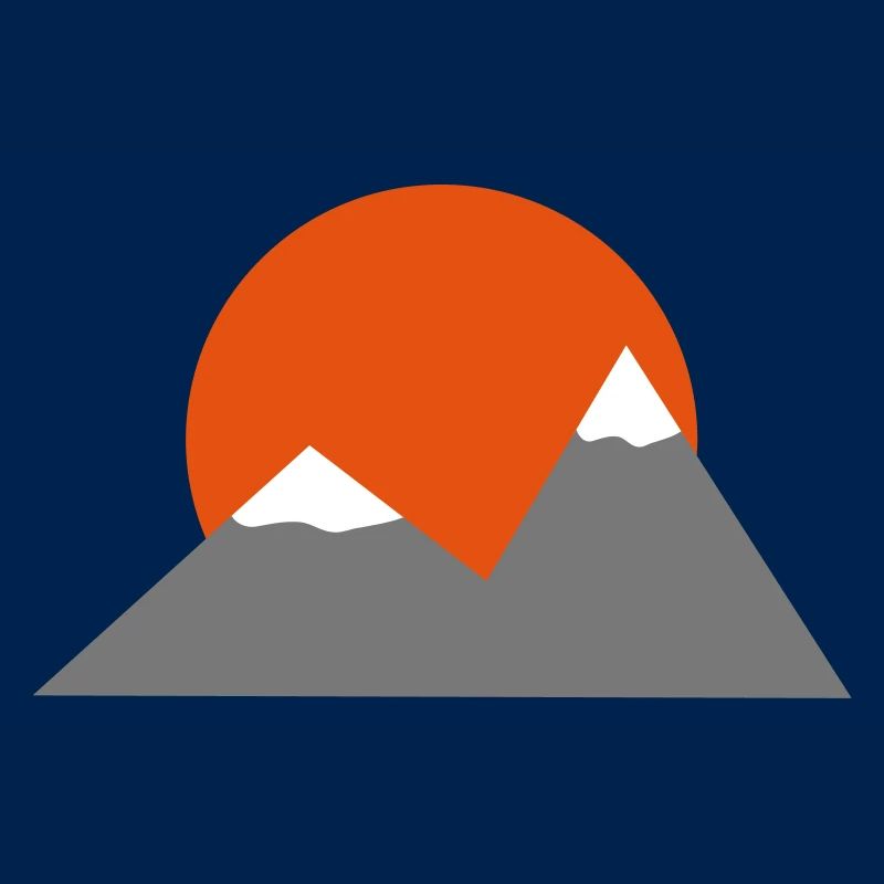 Sunset behind mountain