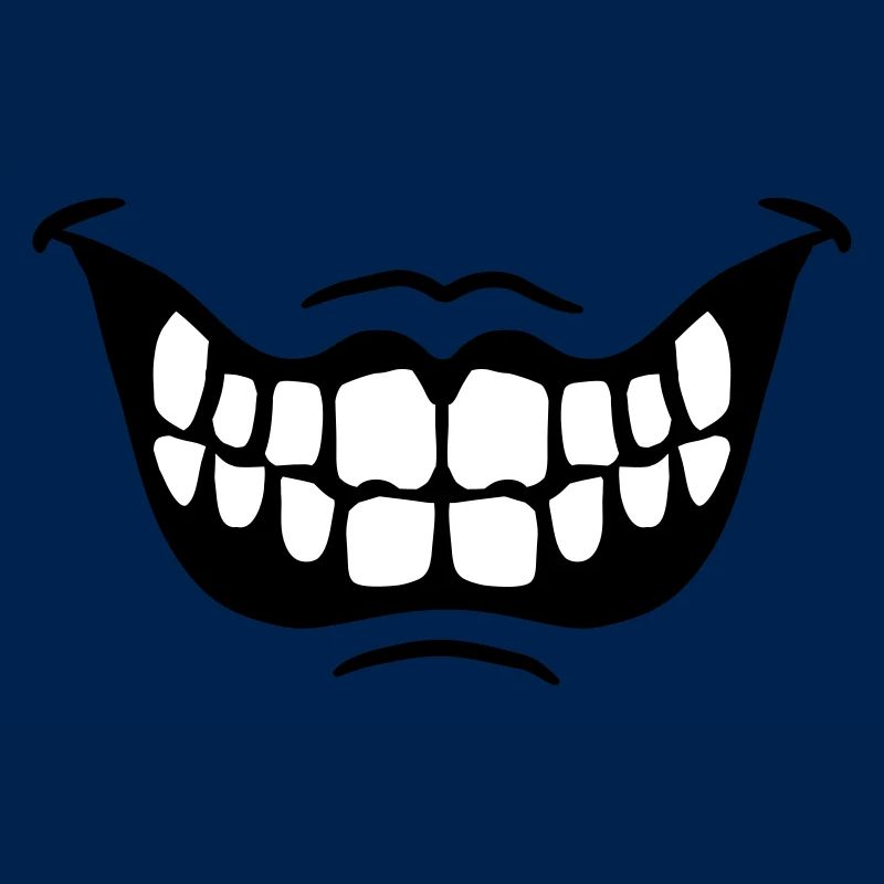 Grinning Evil Horror Mouth Smile Comic Teeth