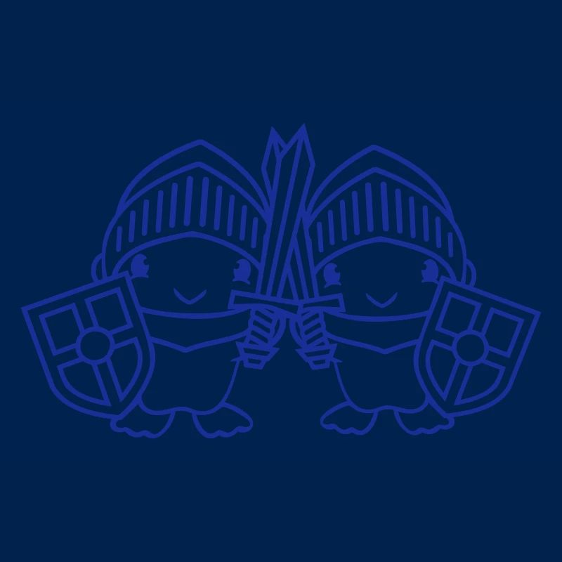 2 Ducks Knight Armor Épée Bouclier Casque Combattant