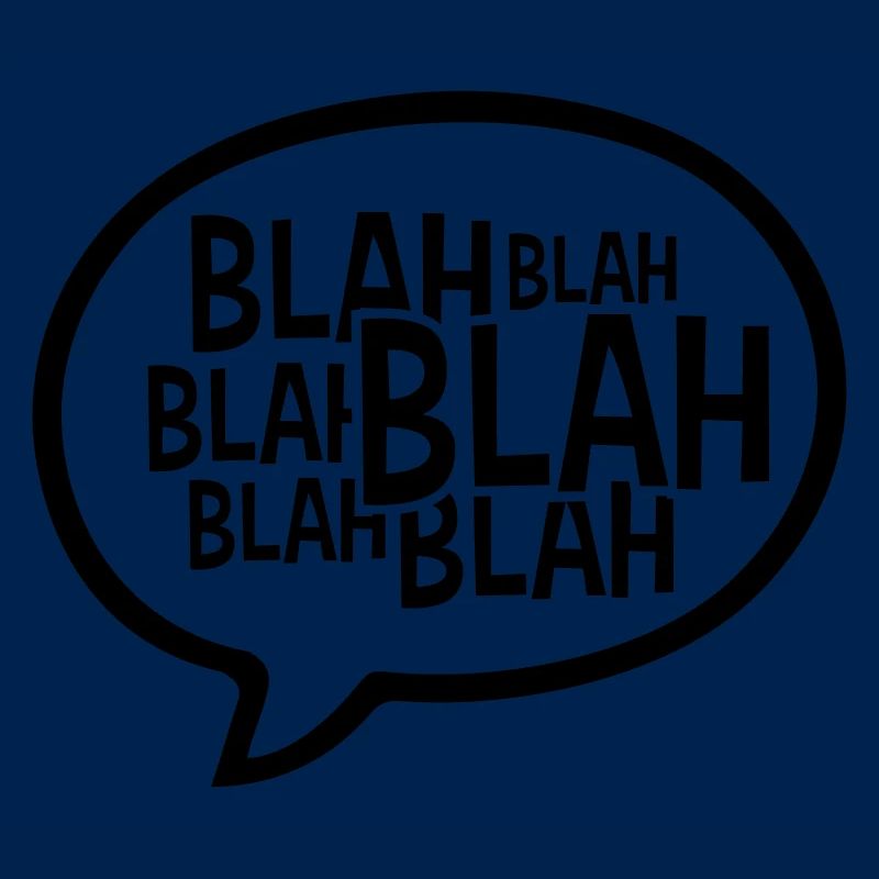 Comic speech bubble blah