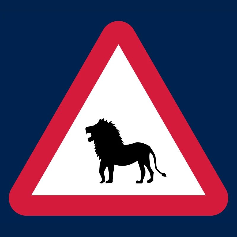 Caution Lion Warning