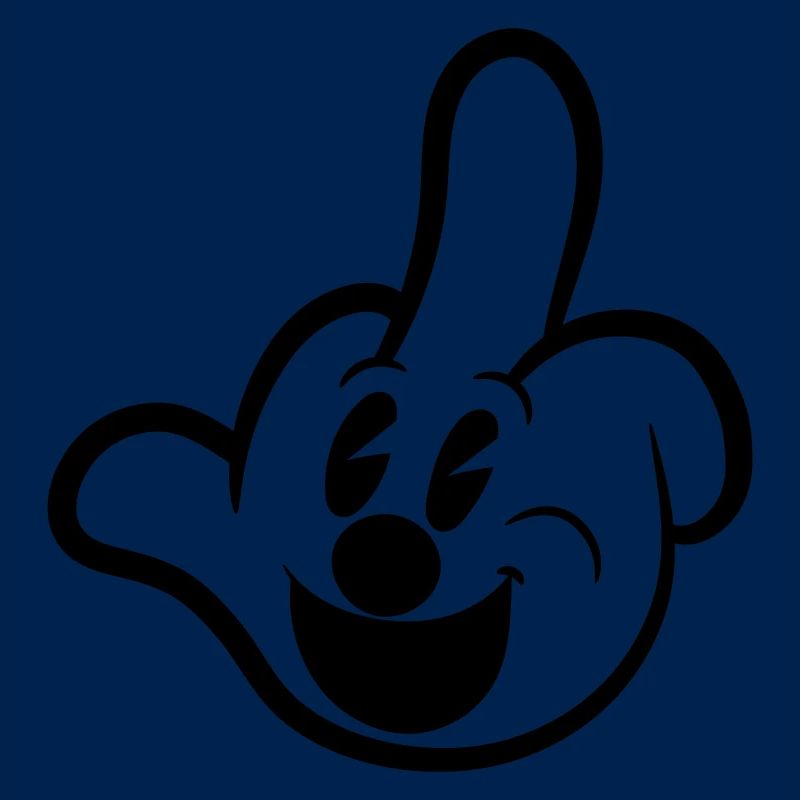 Mittelfinger Comic Handschuh Sarkasmus bürohumor