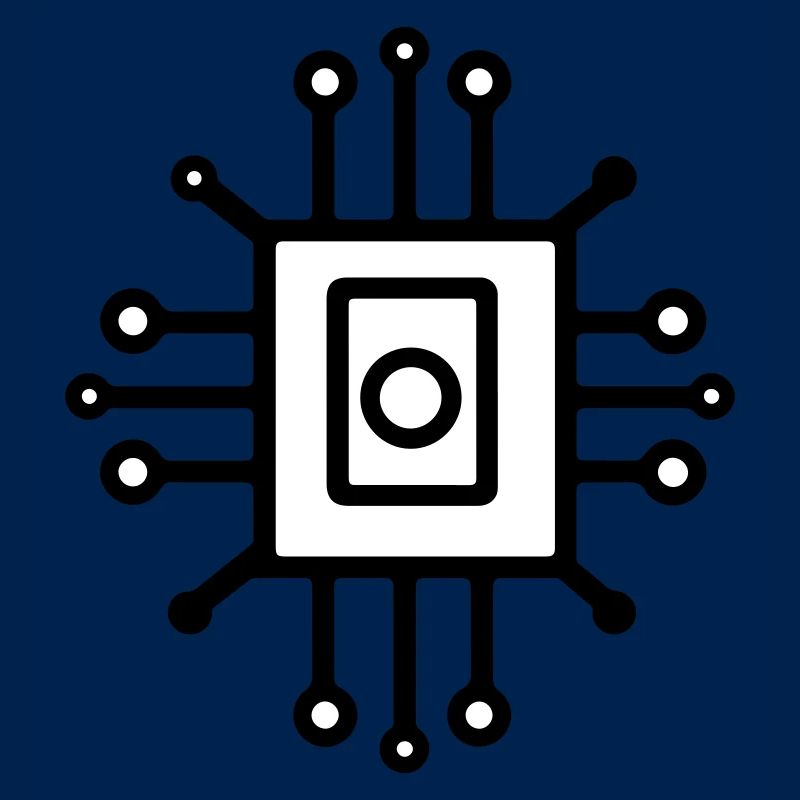 Digital Computer Chip Symbol