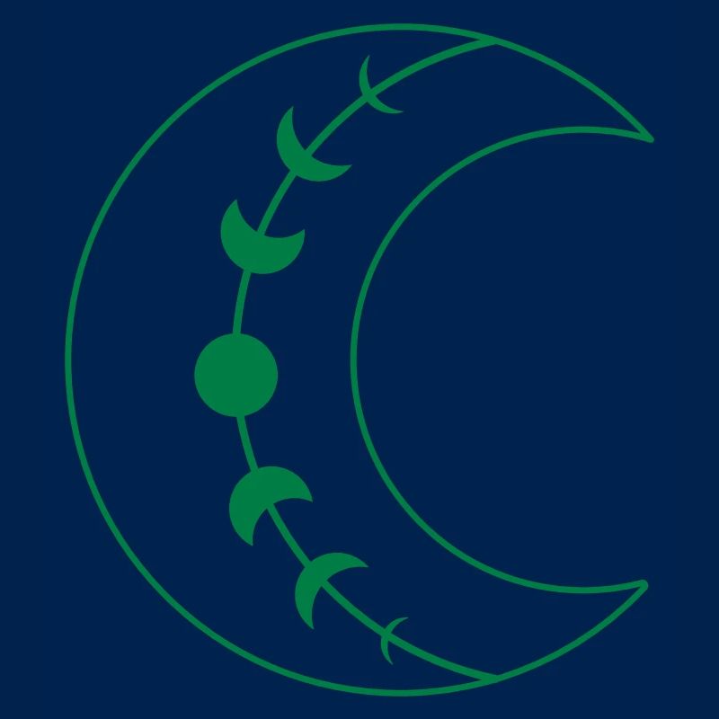 Große einzelne BOHO-Halbmondphasen