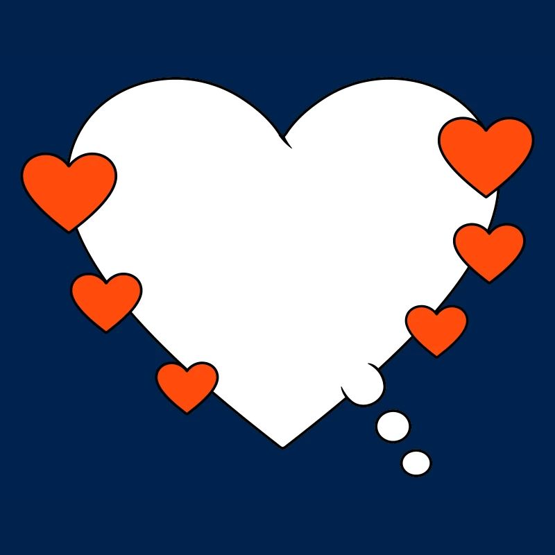 Thought bubble with heart