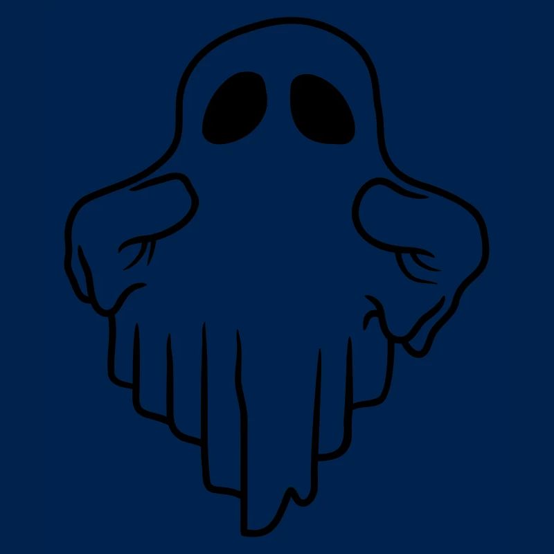 Comic funny floating ghost