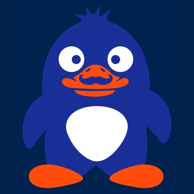 Pinguin Schnurrbart Sir Mr. Herr Mustache Bart