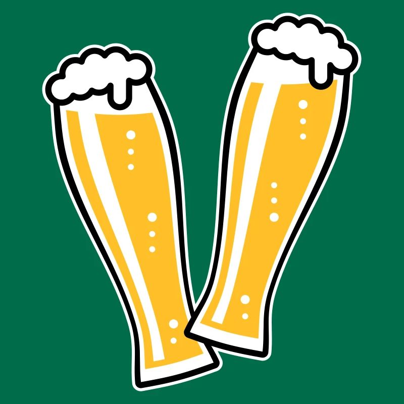 2 Weißbiergläser Stoßen An (Bier Weizenbier / 3C)