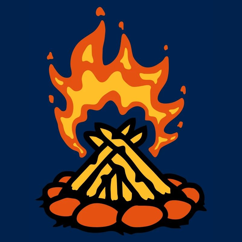 Fire primitive campfire camping