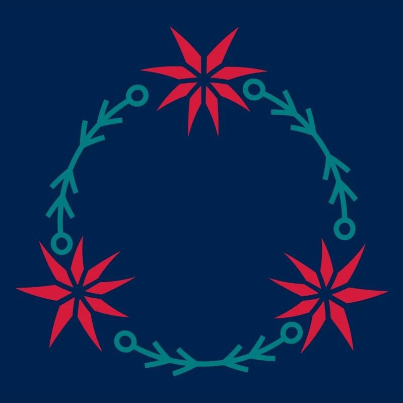 Weihnachtskranz aus Weihnachtsstern