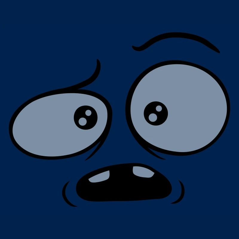 Skeptisches verwirrtes Comic Gesicht