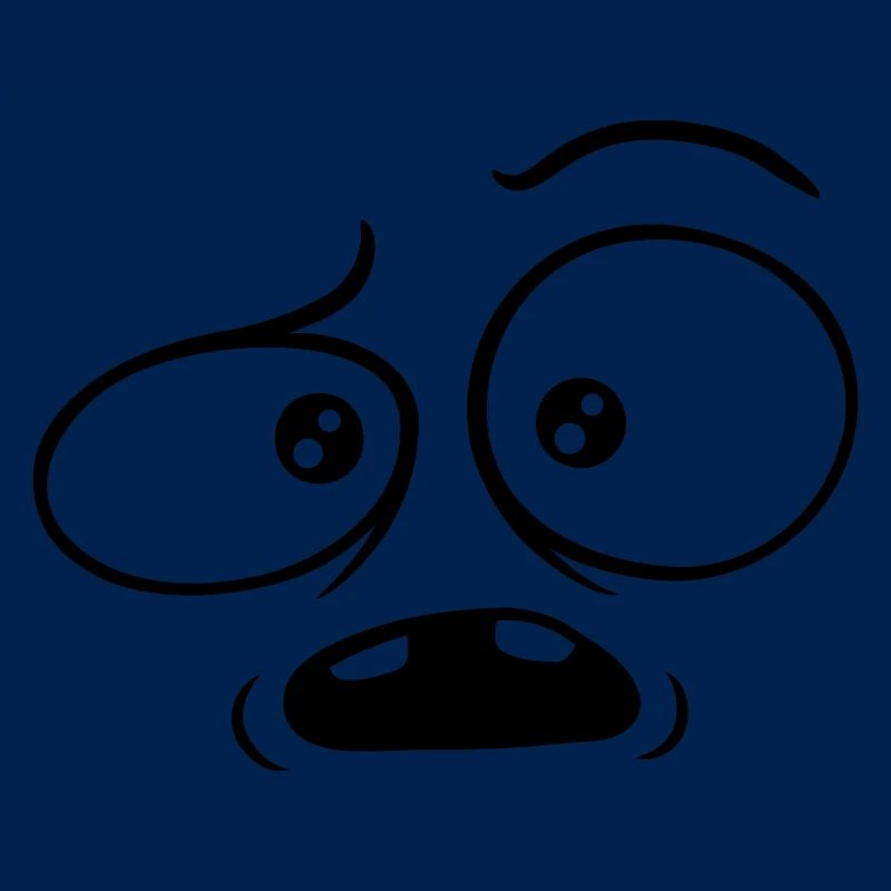 Confused skeptical comic face