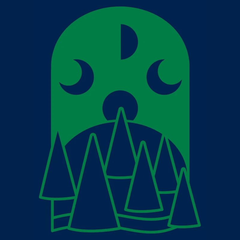 BOHO Mondphasen bogen mit Wald