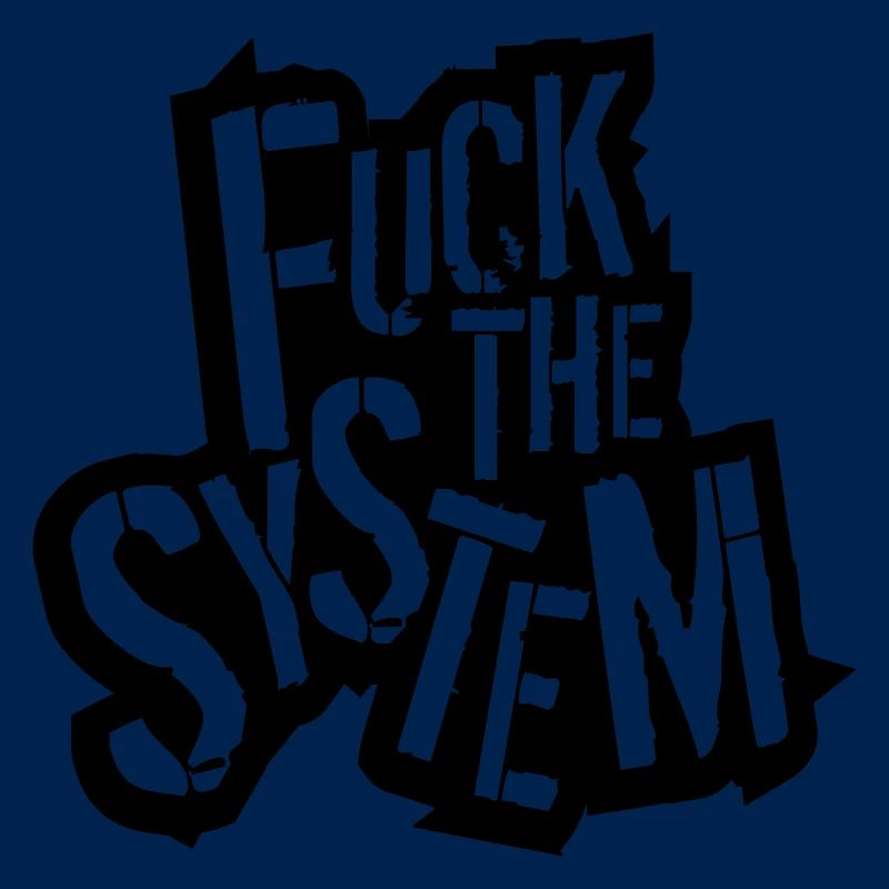 contour plan texte rebelle baiser le logo du système