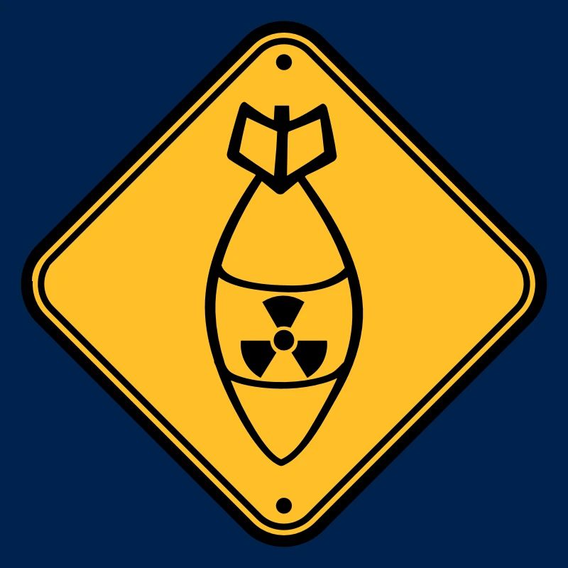 shield danger caution warning caution atomic bomb r