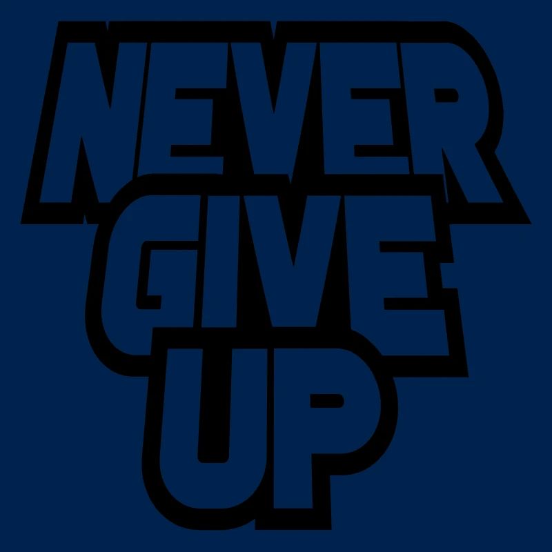 durchhalten cool never give up durchgestrichen log
