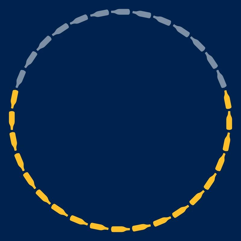 Circle frame beer bottles