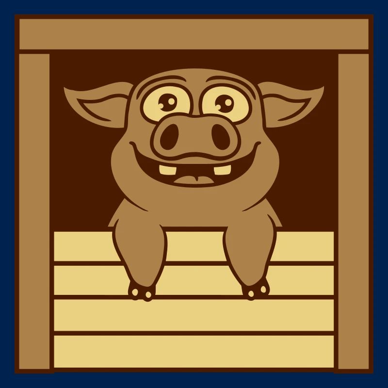 Comic witziges Stall Schwein