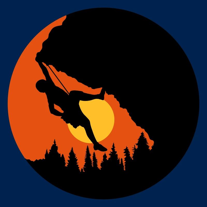 Sun Evening Climbing Silhouette