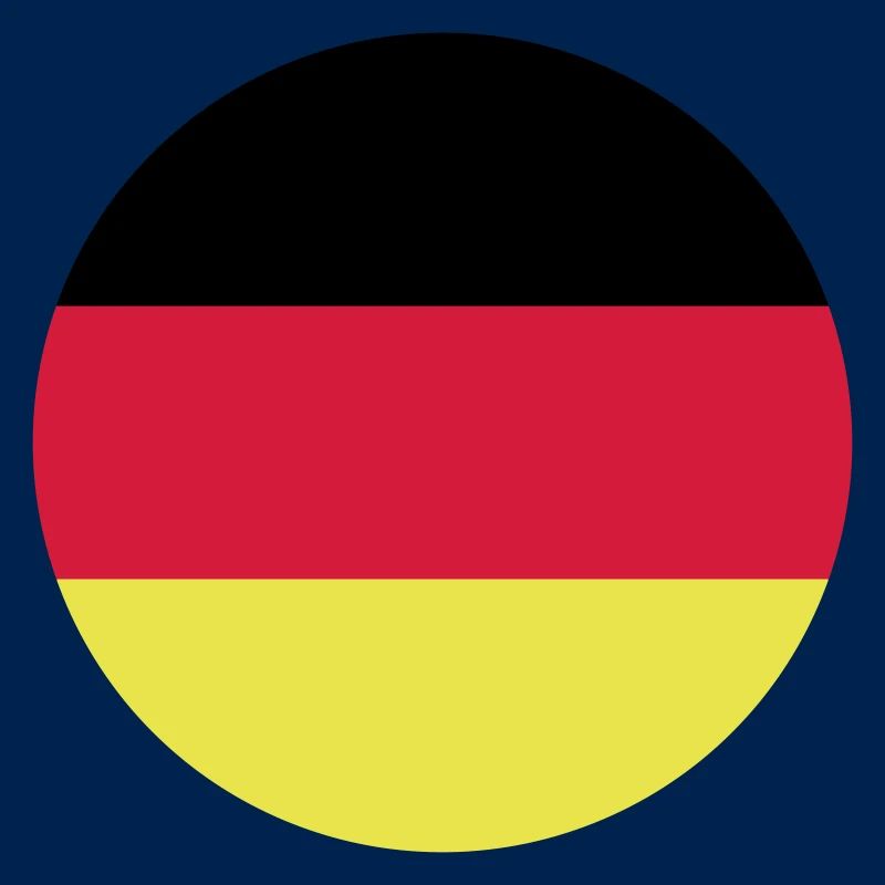 Flag Germany Germany Three Colors Vector Round