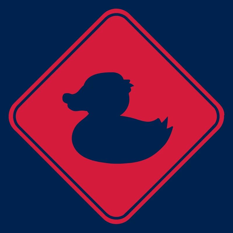 Duck Sign Warning Caution Danger Caution