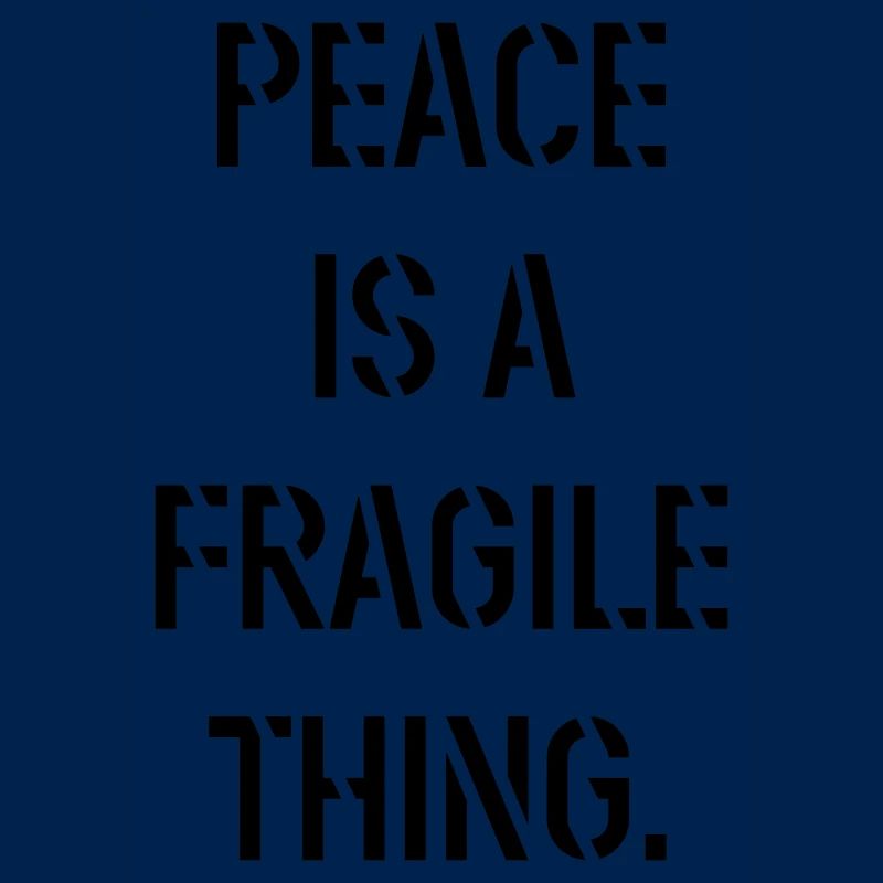 Peace vs. War statement pacifism stencil