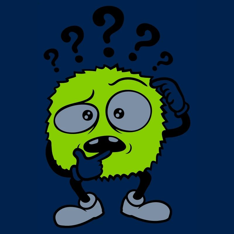 Question mark skeptical face comic