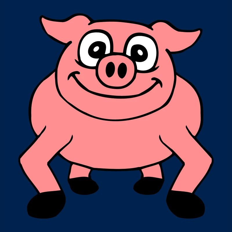 Mignon bande dessinée cochon peeps friendly