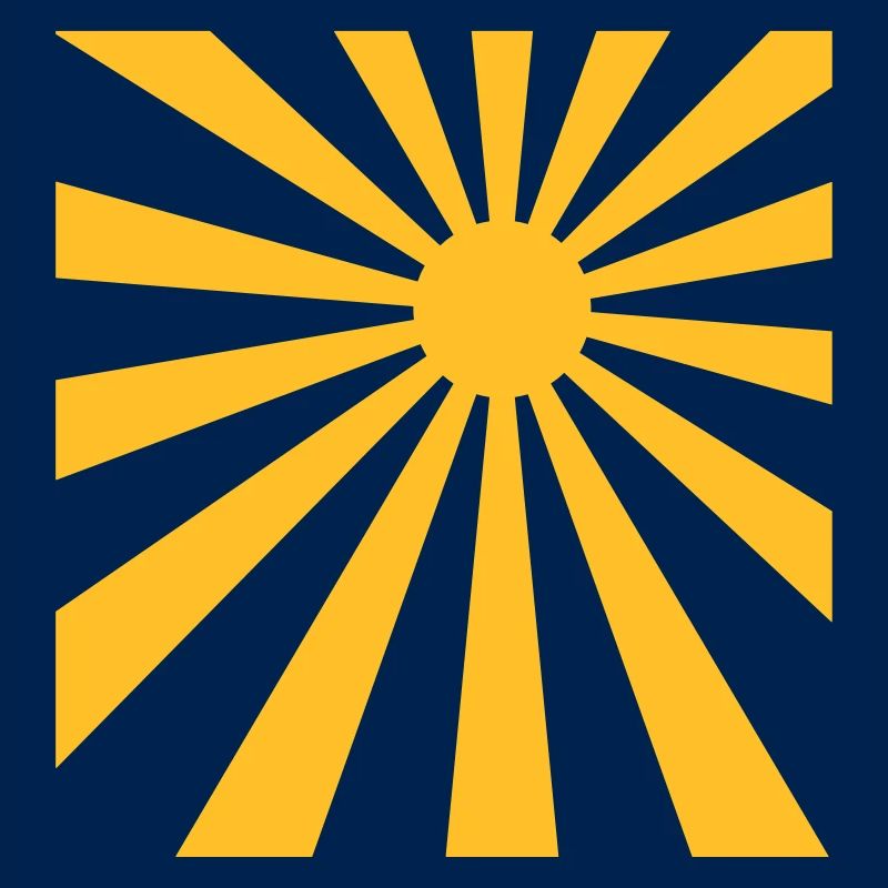 Sun rays rectangle design