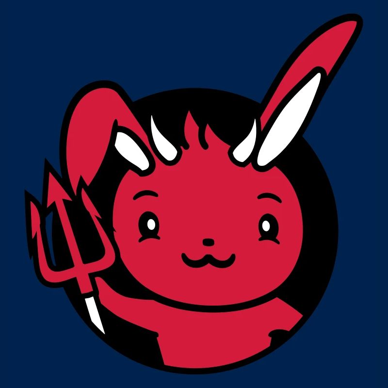 Bunny Devil Demon Evil Satan Hell Trident Costume
