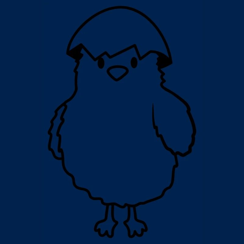 Chicks with eggshell on the head